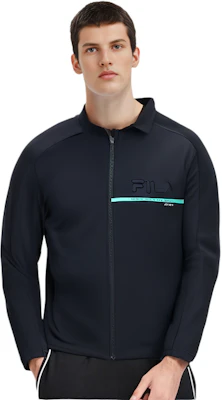 FILA健身針織外套純色皇家藍運動服 A11M411502F-NV Details for FILA健身針織外套純色皇家藍運動服 A11M411502F-NV