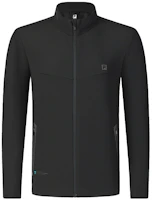 FILA Fitness Knit Zip Top Slim-Fit Jacket Windproof Stylish Black A11M441501ABK FILA Fitness Knit Zip Top Slim-Fit Jacket Windproof Stylish Black A11M441501ABK