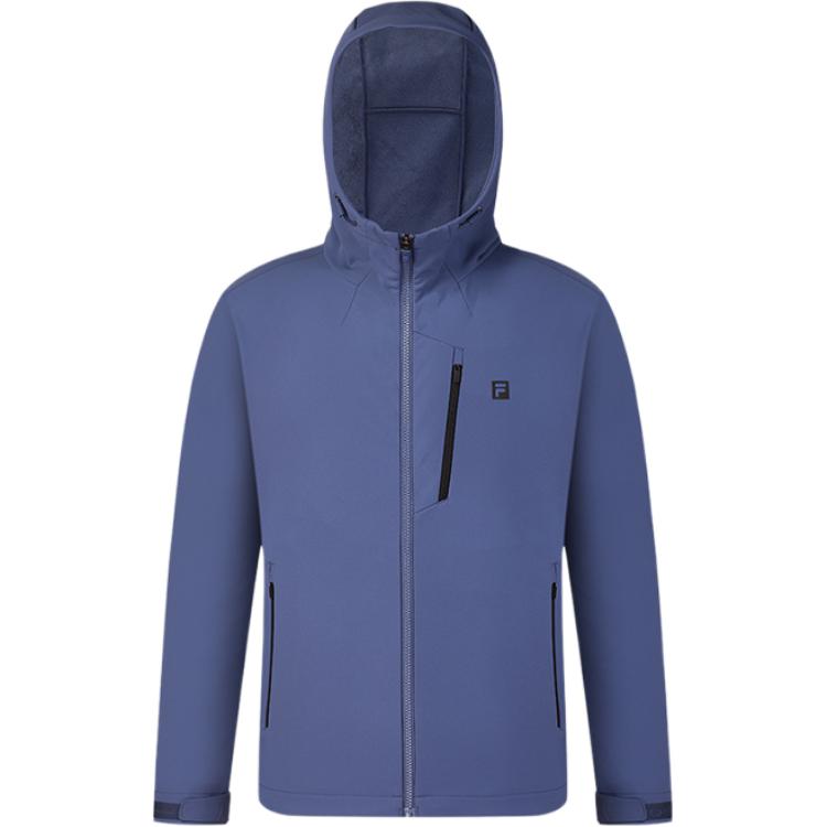 FILA Fitness Outdoor Casual Hoodie Jacket Light Gray Blue A11M441706F-BU