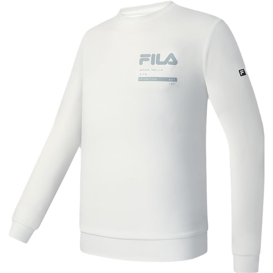 FILA Fitness Pullover Autumn Sweatshirt for Men - Grey Pink White A11M341204FIV