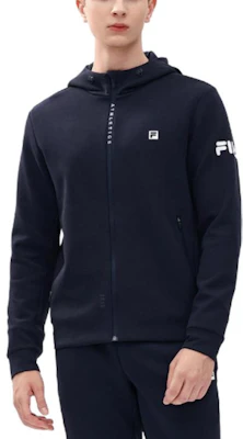 FILA 健身快乾舒適連帽外套 - 黑色 A51M431502F-NV Shop FILA 健身快乾舒適連帽外套 - 黑色 A51M431502F-NV