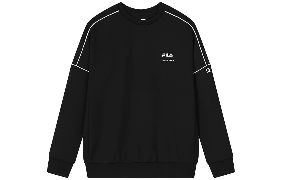 FILA Fitness Series Black Logo Crewneck Pullover Sweatshirt A51M331222F-BK