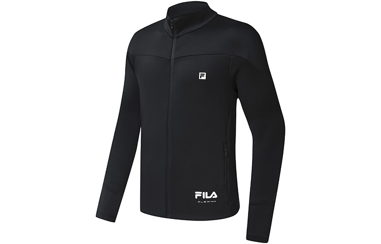 FILA Fitness Series Black Logo Print High-Neck Sports Jacket A11M311508F-BK
