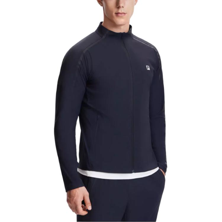 Shop FILA 健身系列 黑色快乾柔軟長袖外套 附品牌Logo A11M421506F-BK