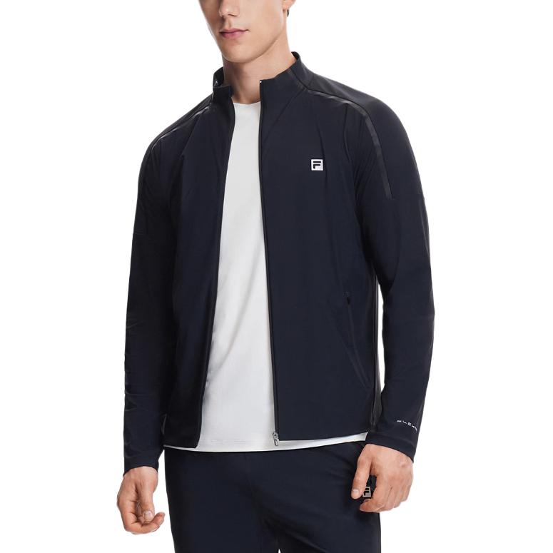 Details for FILA 健身系列 黑色快乾柔軟長袖外套 附品牌Logo A11M421506F-BK
