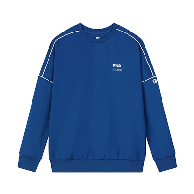 FILA Fitness Series Crewneck Pullover Logo Sweatshirt Galaxy Blue A51M331222F-NV