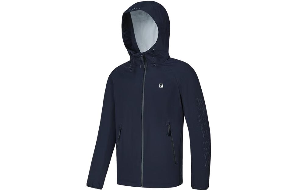 FILA Fitness Series Solid Color Zip Hoodie Jacket Men’s Dark Blue A11M341705F-NV