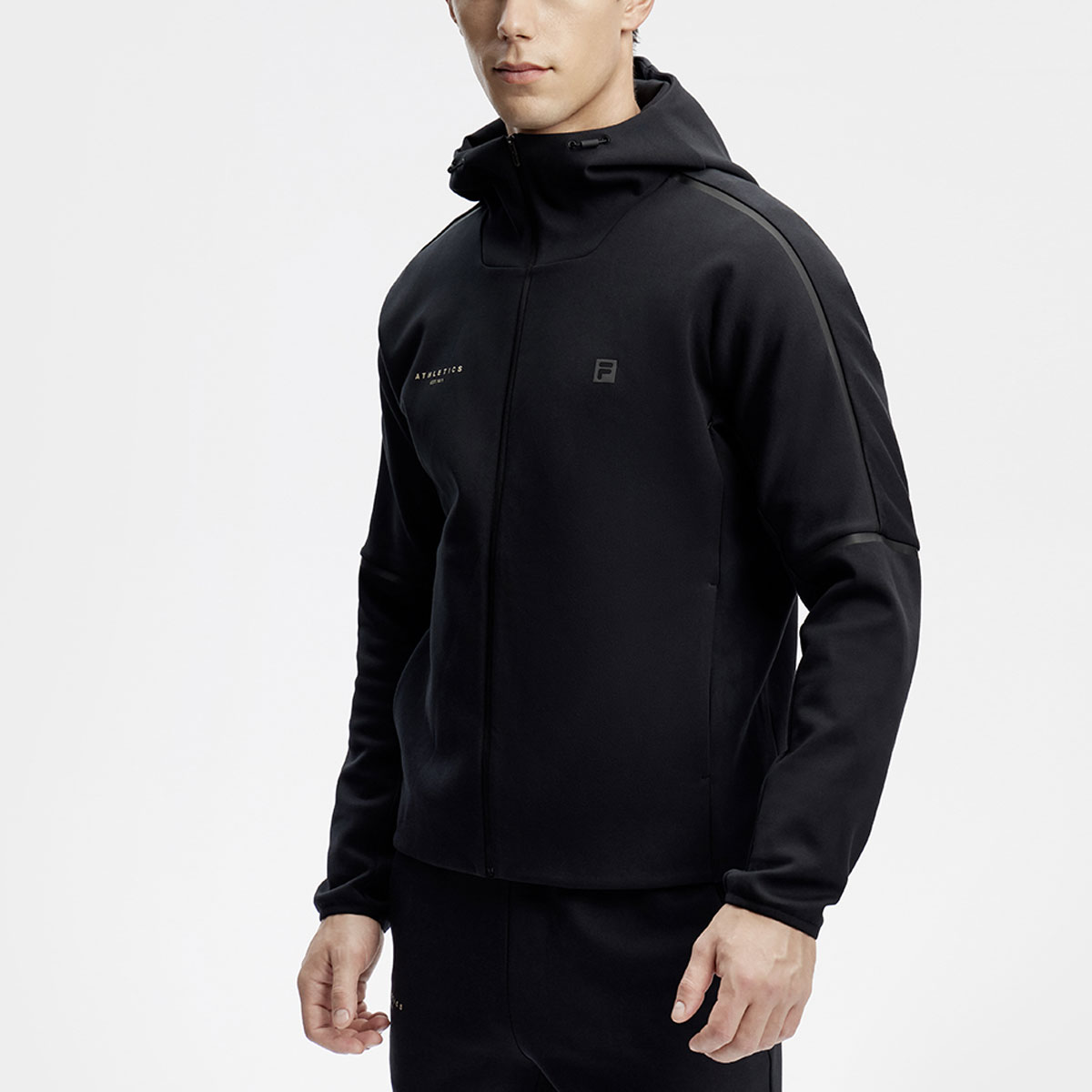 Details for FILA 健身純黑針織連帽外套 A11M411506F-BK