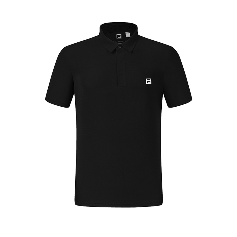 FILA Fitness Trendy Casual Sports Polo Shirt - Comfortable & Versatile. A11M531103F-BK