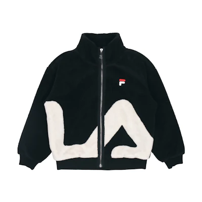 FILA Fleece Logo Unisex Casual Jacket Black. F51M148926FBK