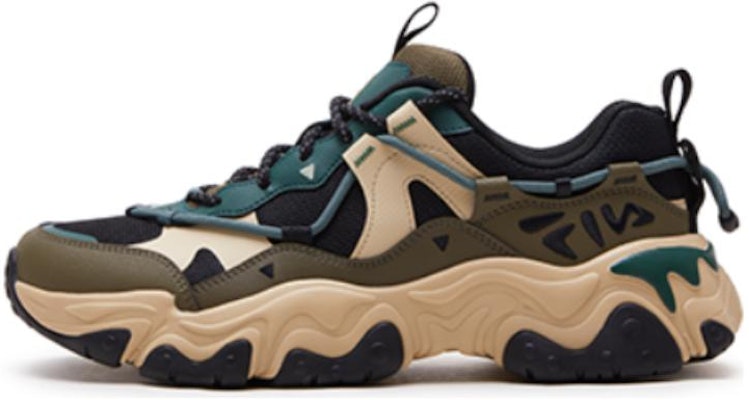 FILA斐樂 FLUID 5 舒適百搭 輕便防滑 低筒 跑步鞋 男款 黑綠色 Order FILA斐樂 FLUID 5 舒適百搭 輕便防滑 低筒 跑步鞋 男款 黑綠色