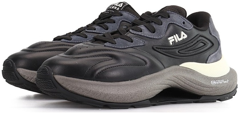 FILA斐樂 Flusso Icona 時尚 低幫 運動休閒鞋 男款 黑灰 Lookbook FILA斐樂 Flusso Icona 時尚 低幫 運動休閒鞋 男款 黑灰