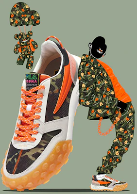 斐乐 Flusso IconaGara '迷彩球场绿' F12M124165FGC Details for 斐乐 Flusso IconaGara '迷彩球场绿' F12M124165FGC