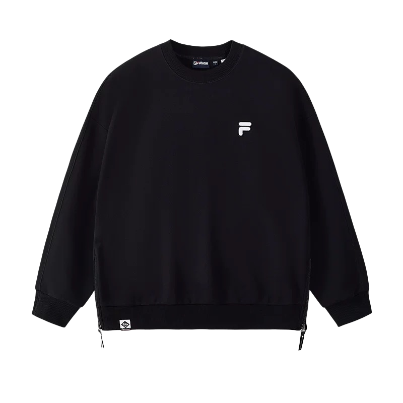 FILA FOB Crewneck Pullover Sweatshirt Unisex Black T11U433203F-BK