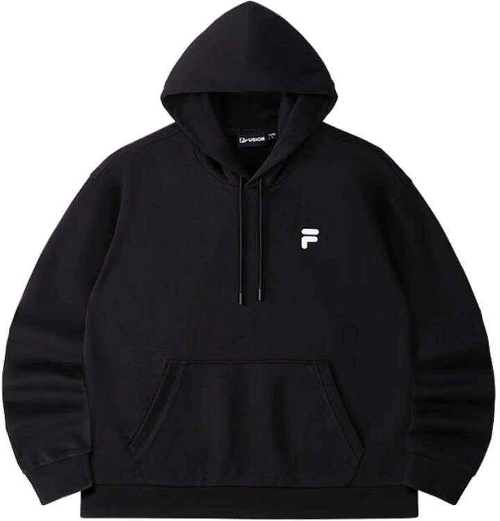 fila-fob-logo-black-loose-fit-hoodie-unisex-casual-knitwear-t11-u433204-f-bk