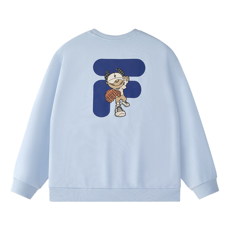 FILA FOB Loose Fit Fleece Pullover Sweater - Universal Blue T11U433202F-BU