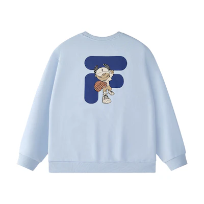 FILA FOB Loose Fit Fleece Pullover Sweater - Universal Blue T11U433202F-BU