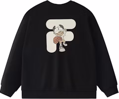 FILA FOB Loose Fit Fleece Pullover Sweatshirt Unisex - Solid Black T11U433202F-BK FILA FOB Loose Fit Fleece Pullover Sweatshirt Unisex - Solid Black T11U433202F-BK