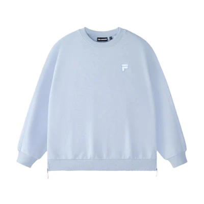 FILA FOB Oversized Fleece Crewneck Sweatshirt Unisex - Bimo Blue T11U433203F-BU