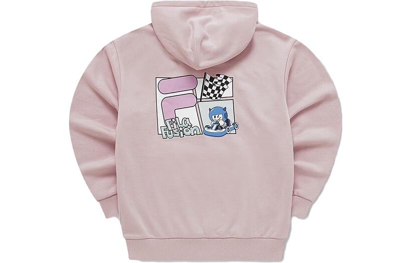 FILA FOB Series Karting Cartoon Logo Hoodie Unisex Red Pink T11U343207FPK