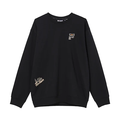 FILA FOB Series Pullover Sweatshirt Casual Fashion - Deep Black T11U333206FBK