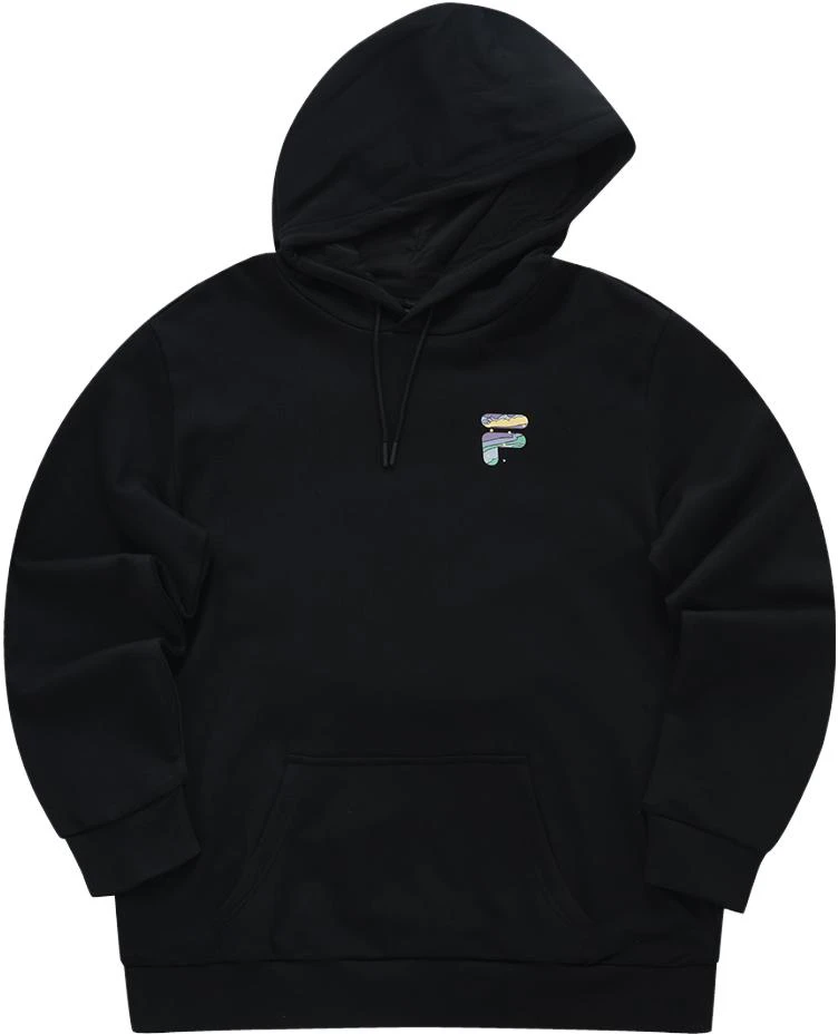 fila-fob-series-rainbow-oversized-knit-hoodie-unisex-black-t11-u333207-fbk