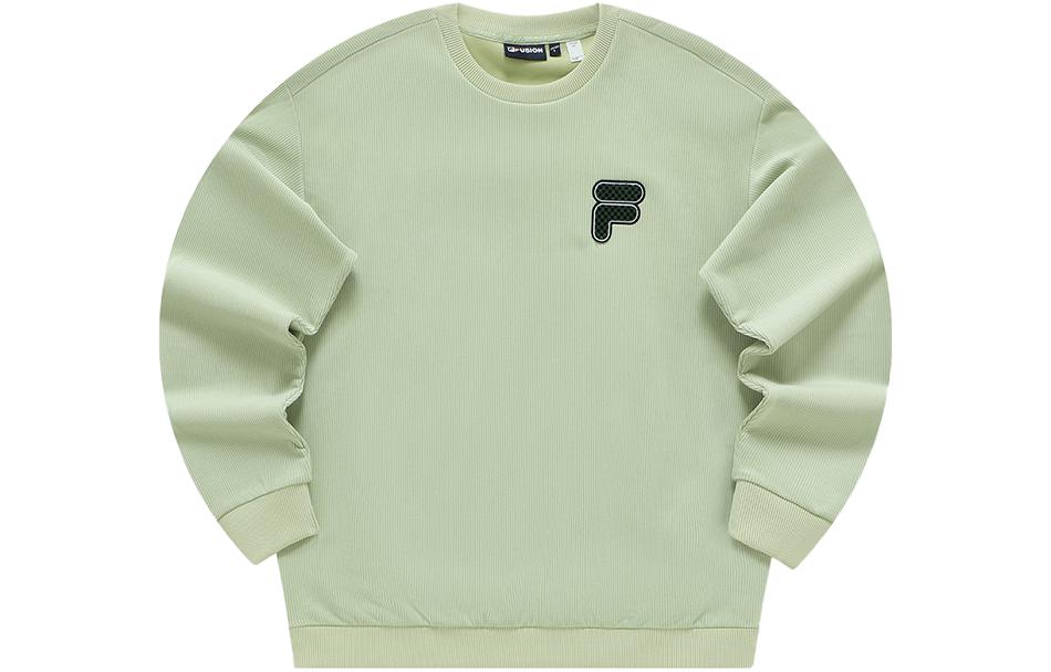 FILA FOB Series Unisex Crewneck Sweatshirt Solid Logo - Herbal Green T11U343206F-LG