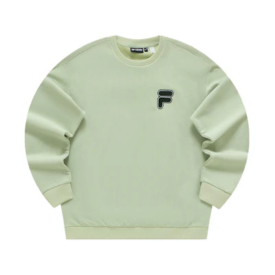 FILA FOB Series Unisex Crewneck Sweatshirt Solid Logo - Herbal Green T11U343206F-LG