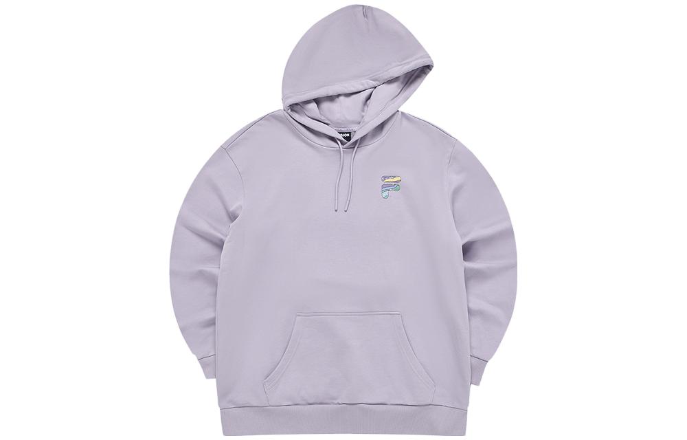 FILA FOB Series Unisex Pullover Hoodie with Rainbow Print - Perfume Purple T11U333207FVT