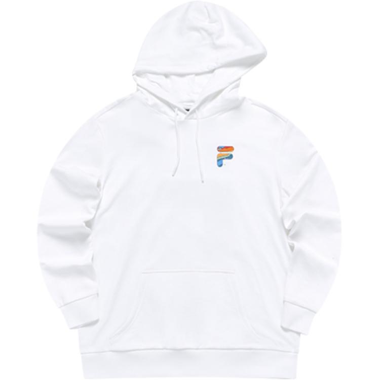 FILA FOB Series White Graphic Hoodie Pullover T11U333207F-WT