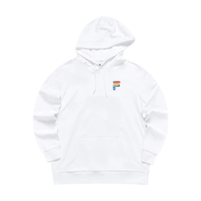FILA FOB Series White Graphic Hoodie Pullover T11U333207F-WT