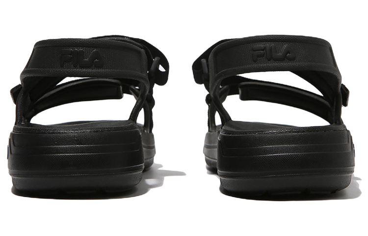 Shop FILA 黑色韩版风人字拖沙滩凉鞋 1SM01934E_001