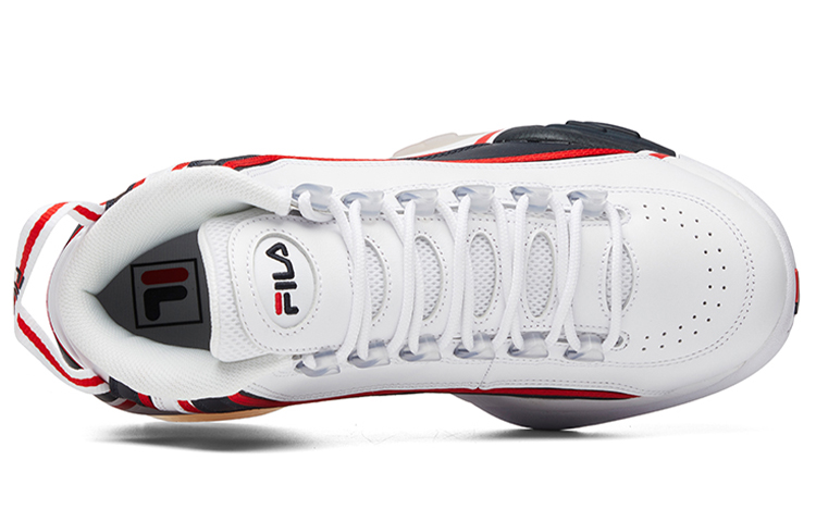 Lookbook 휠라 포워드 미드탑 화이트 블루 F12M111224FWF