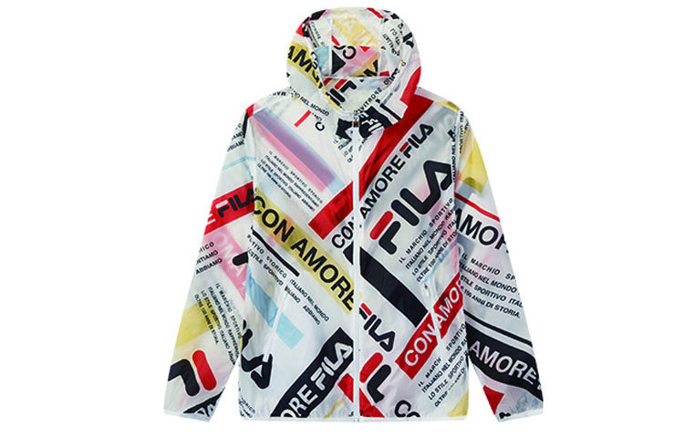 FILA Full-Print Logo Hooded Jacket Multicolor F11M028705FPU
