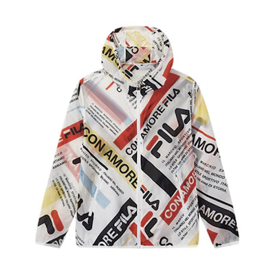 FILA Full-Print Logo Hooded Jacket Multicolor F11M028705FPU