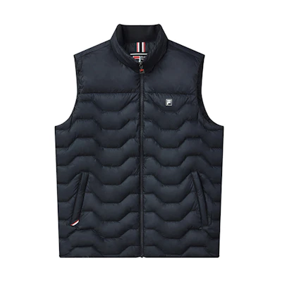FILA Full-Zip Stand Collar Down Vest - Legendary Blue F11M141901FNV