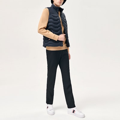 FILA Full-Zip Stand Collar Down Vest - Legendary Blue F11M141901FNV Shop FILA Full-Zip Stand Collar Down Vest - Legendary Blue F11M141901FNV