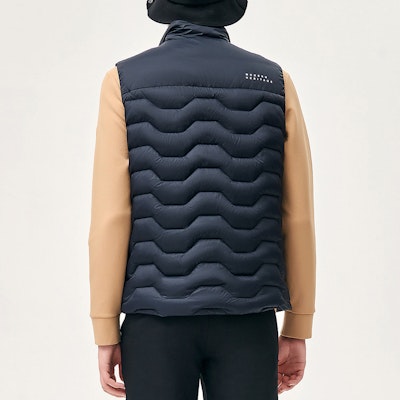 FILA Full-Zip Stand Collar Down Vest - Legendary Blue F11M141901FNV Details for FILA Full-Zip Stand Collar Down Vest - Legendary Blue F11M141901FNV