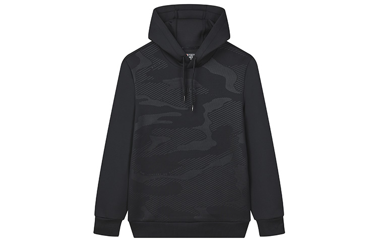 FILA Fun Pattern Pullover Hoodie - Jet Black F11M147203F-BK
