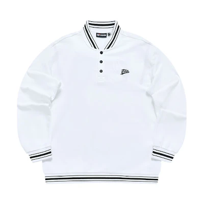 FILA Fusion 2023 Pullover Loose Fit Sweatshirt Standard White T11M332201F-WT