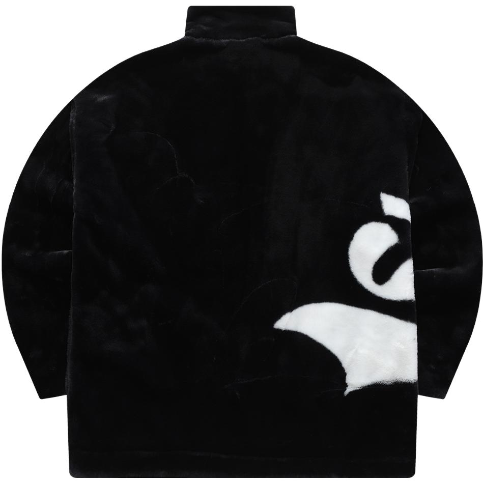 Lookbook Jaket Fleece Retro Musim Dingin 2023 FILA Fusion Hitam Unisex Casual. T11U342901F-BK