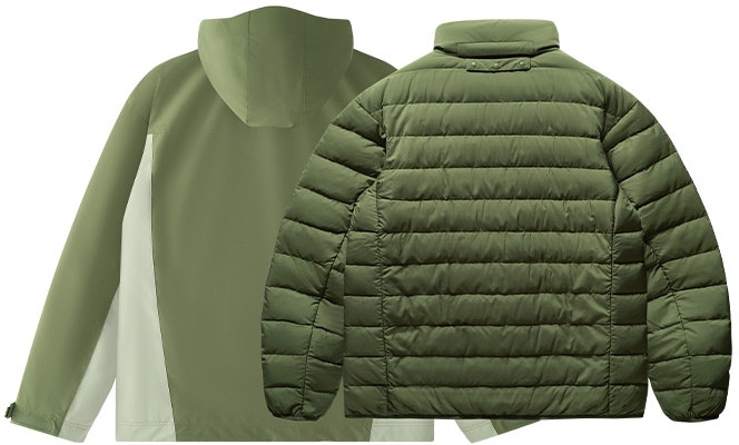 FILA Fusion 軍綠色連帽羽絨外套兩件式套裝 T11M441904FKK Lookbook FILA Fusion 軍綠色連帽羽絨外套兩件式套裝 T11M441904FKK