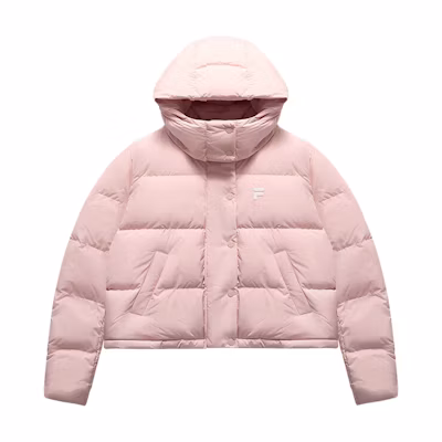 FILA Fusion Berry Pink Short Puffer Jacket - Trendy, Windproof, Warm. T11W443908F-PK