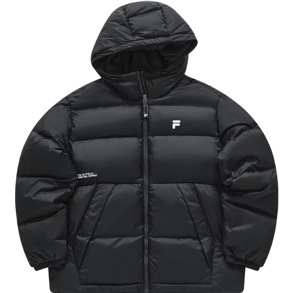 Order FILA Fusion Jaket Hitam Down - Stylish, Hangat, Hoodie Fit Santai. T11M345909F-BK