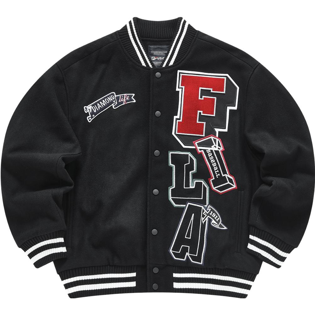 Order FILA Fusion 黑色Logo棒球外套 - 時尚美式街頭風. T11M342703F-BK