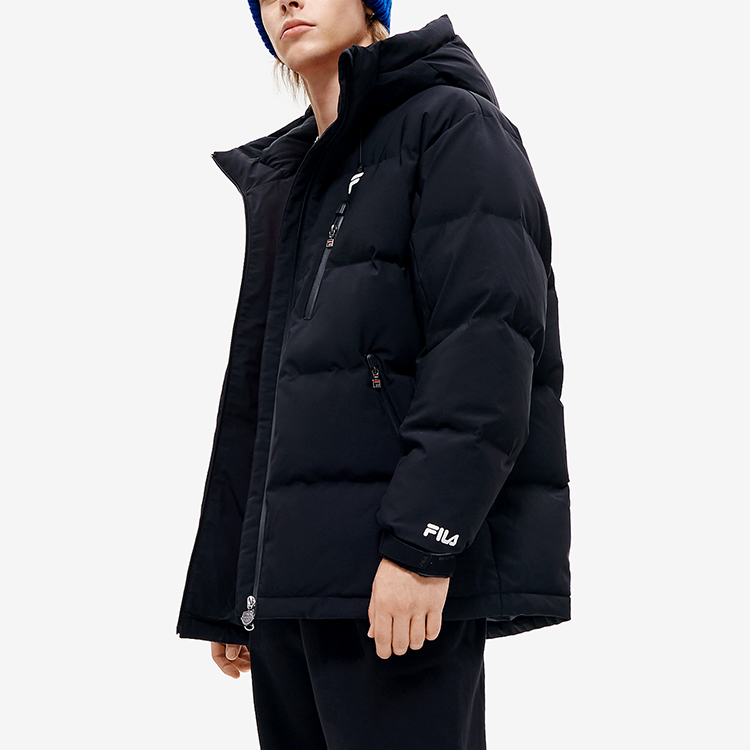 FILA FUSION  Black Logo Patch Fashion Warm Down Jacket. T11M245911FBK 圖 7