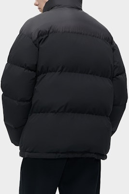 FILA Fusion Black Logo Puffer Jacket with Stand Collar - Sportswear Style. T11M342909F-BK Purchase FILA Fusion Black Logo Puffer Jacket with Stand Collar - Sportswear Style. T11M342909F-BK