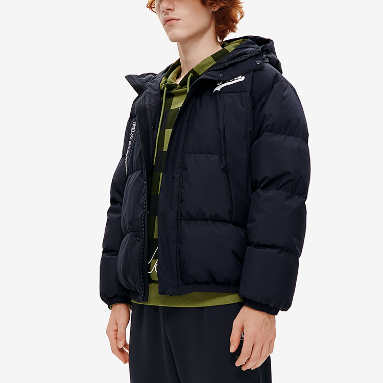 Purchase FILA Fusion  Black Logo Stylish Windproof Warm Down Jacket. T11M242909F-BK