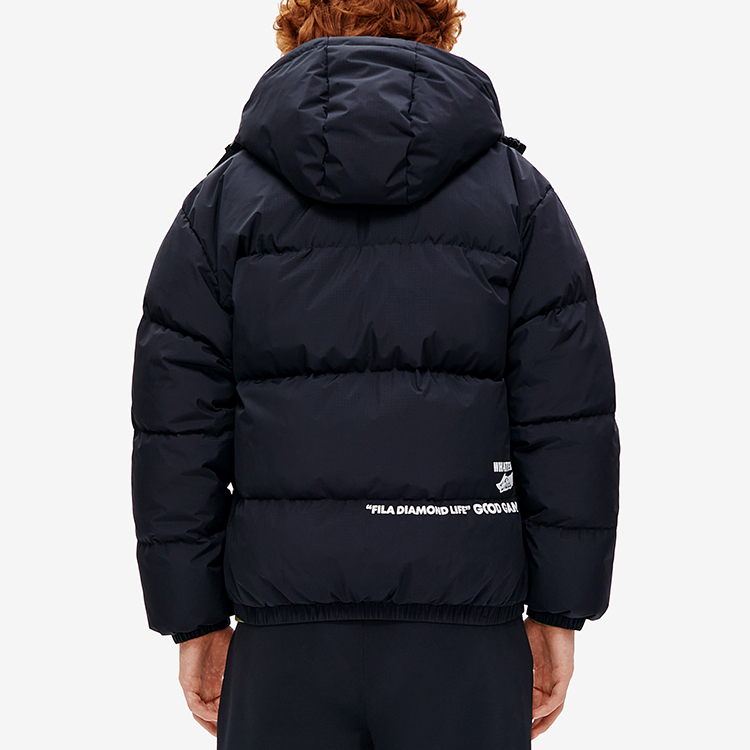 Details for FILA Fusion  Black Logo Stylish Windproof Warm Down Jacket. T11M242909F-BK