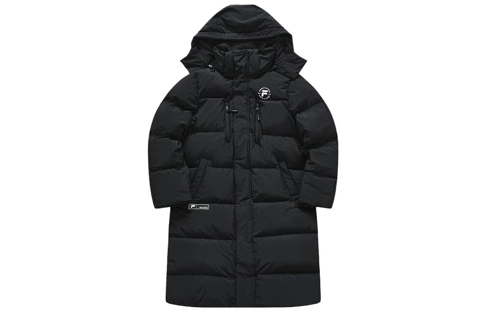 Buy FILA Fusion 黑色長版羽絨外套連帽拉鍊 - 冬季外套 T11M345903FBK
